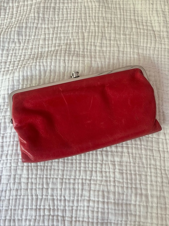 HOBO Handbags - Hobo International Red Leather Lauren Bi-Fold Wallet Clutch